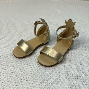 Janie and Jack - Gold Pineapple Sandals - Size 3